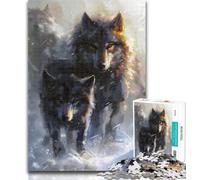 Puzzles for Adults Two Wolves Jigsaws Puzzles 1000 Pieces for Teenagers Gifts,Train Your Brain And Hands Birthday Present, Gifts 26x38cm