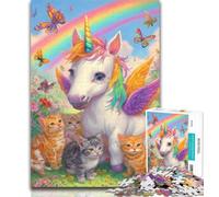 Puzzles for Adults Unicorn Baby 1000 Piece Jigsaw Puzzles for Teenagers Gifts,Toys Educational Games Stress Relieving Wall Decoration 50x75cm