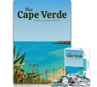 Puzzles for Adults Visit Cape Verde 1000 Piece Jigsaw Puzzle for Adults Teens,Birthday Present, Gifts, Wall Art for And Age 14 Years Up 26x38cm