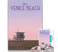 Puzzles for Adults Visit Venice Beach 1000 Piece Jigsaw Puzzle for Adults Teens,Birthday Present, Gifts, Wall Art for And Age 14 Years Up 75x50cm