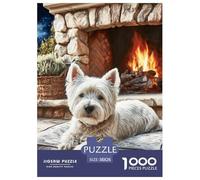 Puzzles for Adults West Highland Terrier Cute Pet Dog 1000 Pieces - Non-Toxic Ink Decoration for Safe Home | 38x26cm/1000pcs