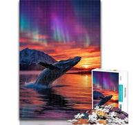 Puzzles for Adults Whales at Sunset 1000 Piece Jigsaw Puzzles for Teenagers Gifts,for Educational Game Challenge Toy Artists Collection, Fine Art 50x75cm