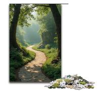 Puzzles for Adults Winding Path Leads to Secluded Place 1000 Piece Wooden Jigsaw for Kids Age 12 Years Up Home Decoration 1000 PCS(75x50cm)