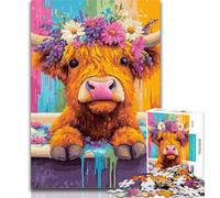 Puzzles for Adults Yak in The Toilet Adult Jigsaws 1000 Pieces Difficult,Challenging Game for The Whole for Women, Gifts for Men 50x75cm