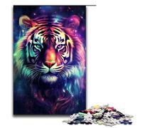 Puzzles for Adults1000 Piece A Tiger Emerging from The Light Jigsaw for Kids Wood Jigsaw Decompressing Intellectual Educational Toy 75x50cm