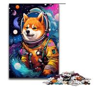 Puzzles for Adults1000 Piece Astronaut Shiba Inu Baby by SplattersLots of Thick Color Jigsaw for Kids Wood Jigsaw Decompressing Intellectual Educational Toy 75x50cm