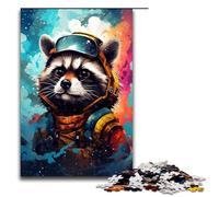 Puzzles for Adults1000 Piece Baby Robot Raccoon by SplattersLots of Thick Coloured Jigsaw for Kids Wood Jigsaw Decompressing Intellectual Educational Toy 75x50cm