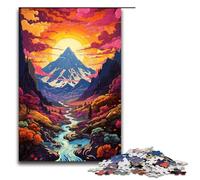 Puzzles for Adults1000 Piece Colorful Psychedelia in Salzburg Jigsaw for Kids Wood Jigsaw Decompressing Intellectual Educational Toy 75x50cm