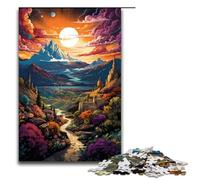 Puzzles for Adults1000 Piece Colorful Psychedelia in Salzburg Jigsaw for Kids Wood Jigsaw Decompressing Intellectual Educational Toy 75x50cm