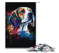 Puzzles for Adults1000 Piece Colourful Beagle Dog Jigsaw for Kids Wood Jigsaw Decompressing Intellectual Educational Toy 1000 PCS