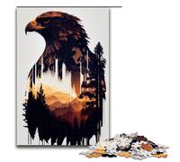Puzzles for Adults1000 Piece Eagle Silhouette Jigsaw for Kids Wood Jigsaw Decompressing Intellectual Educational Toy 75x50cm