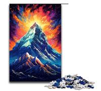 Puzzles for Adults1000 Piece Mountain Peak Is Surrounded by SplattersLots of Color Jigsaw for Kids Wood Jigsaw Decompressing Intellectual Educational Toy 75x50cm