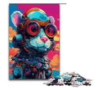 Puzzles for Adults1000 Piece Robot Rat by of Thick Coloured Clouds Jigsaw for Kids Wood Jigsaw Decompressing Intellectual Educational Toy 75x50cm
