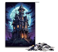 Puzzles for Adults1000pcs Piece Haunted House Jigsaw for Kids Wood Jigsaw Decompressing Intellectual Educational Toy 75x50cm