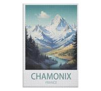 Puzzles For Creative Gift Home Decor,Chamonix France,Adults 1000 Piece Jigsaw Puzzle- Christmas,52x38,paper puzzle ,AA-898