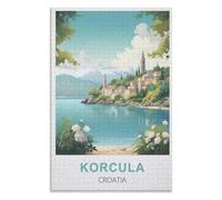 Puzzles For Creative Gift Home Decor，Korcula Croatia，Adults 1000 Piece Jigsaw Puzzle- Christmas，38x26，paper puzzle，AA-1478