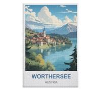 Puzzles For Creative Gift Home Decor,Worthersee Austria,Adults 1000 Piece Jigsaw Puzzle- Christmas,52x38,paper puzzle ,AA-1398
