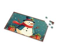 Puzzles For Kids Ages 4-6 A Cheerful Snowman With Festive Decorations Picture Puzzle 4 Year Old Girl Birthday Gifts 300 Piece Puzzle(500PCS)