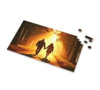 Puzzles For Kids Ages 4-6 A Couple Walks Hand In On A Sunlit Path. Picture Puzzle 500 Piece Puzzles For Adults Clearance Girl Toys A(500PCS)