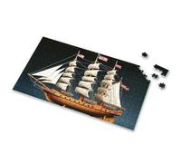 Puzzles For Kids Ages 4-6 A Detailed Model Of An Old Sailing Ship With Multiple Sails Picture Puzzle 4 Year Old Girl Birthday Gifts 300 Piece Puzzle(300PCS)