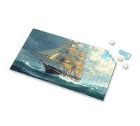 Puzzles For Kids Ages 4-6 A Majestic Sailing Ship Navigates Through Turbulent Waters Under A Dramatic Sky. Picture Puzzle Easter Gifts For Teens 4 Year Old Girl Birthday Gi(1000PCS)