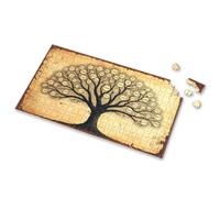 Puzzles For Kids Ages 4-6 A Tree With Hebrew Letters On Its Branches. Picture Puzzle Easter Gifts For Teens 4 Year Old Girl Birthday Gi(1000PCS)