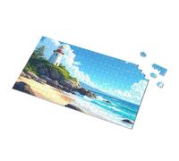 Puzzles For Kids Ages 4-6 Beachside Lighthouse: Serenity And Beauty Picture Puzzle Boy Toys Girl Toys Age 4-5(500PCS)