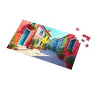 Puzzles For Kids Ages 4-6 Colorful Streets Of Burano: A Venetian Paradise Picture Puzzle Easter Gifts For Teens Easter Gifts For Teens(1000PCS)
