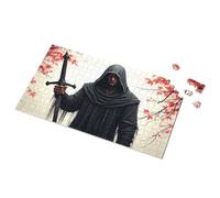 Puzzles For Kids Ages 4-6 Dark Warrior With Sword Amidst Autumn Leaves Picture Puzzle Puzzles For Adults 1000 Pieces Puzzles 500 Pieces(500PCS)
