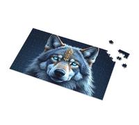 Puzzles For Kids Ages 4-6 Golden Wolf In The Night Sky Picture Puzzle Boy Toys Girl Toys Age 4-5(500PCS)