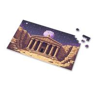 Puzzles For Kids Ages 4-6 Nighttime View Of Ancient Petra Temple Under Full Moon Picture Puzzle Gifts For 5 Year Old Girls Toys Under 10 Dollars(500PCS)