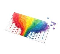 Puzzles For Kids Ages 4-6 Rainbow Drip Art: Vibrant Colors Flowing Together Picture Puzzle Easter Gifts For Teens Easter Gifts For Teens(500PCS)