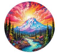 puzzles for Mount Rainier colorful and the jigsaw 1000 pieces for adults 26.5x26.5 inches Funny Jigsaw Puzzles with Matching Poster and Trivia Sheet