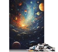 Puzzles for Planets Space Stars Universe Jigsaw Puzzles for Adults500 Piece Woodboard Puzzles for Adults Gifts Challenging Game 500pcs (52x38cm)
