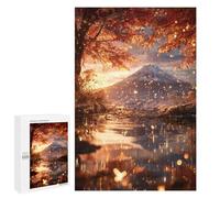 Puzzles for Teenagers 1000 PCS Autumnal Serenity with Mountain View Jigsaw for Teenagers Enhance Memory Challenging To Complete Challenging Game Toys 1000 PCS