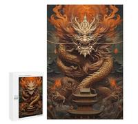Puzzles for Teenagers 1000 PCS Chinese Dragon Pagoda Artwork Puzzles for Teenagers Difficult Challenge Train Your Brain And Hands Brainteaser Family Games 1000 PCS