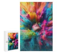 Puzzles for Teenagers 1000 PCS Colorful Powder Explosion Art-3 Jigsaw for Teenagers Enhance Memory Challenging To Complete Challenging Game Toys 1000 PCS