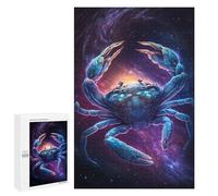 Puzzles for Teenagers 1000 PCS Cosmic Crab Art Print-4 Jigsaws for Adults Puzzle Pattern Assembly Challenging To Complete Family Fun & Game Night 1000 PCS