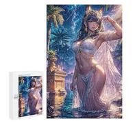 Puzzles for Teenagers 1000 PCS Egyptian Goddess in Moonlight Jigsaws for Adults Puzzle Pattern Assembly Challenging To Complete Family Fun & Game Night 1000 PCS