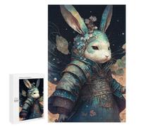 Puzzles for Teenagers 1000 PCS Fantasy Rabbit Warrior Art Print Jigsaws for Adults Puzzle Pattern Assembly Challenging To Complete Family Fun & Game Night 1000 PCS