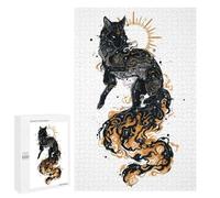 Puzzles for Teenagers 1000 PCS Fox Fires Jigsaws for Adults Puzzle Pattern Assembly Challenging To Complete Family Fun & Game Night 1000 PCS