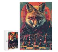 Puzzles for Teenagers 1000 PCS Fox Master Chess Game Art Print Puzzle For Teenagers Staycation Kill Time for Birthday, Chrismas Family Fun & Game Night 1000 PCS