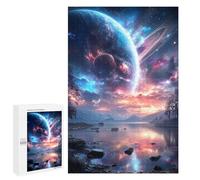 Puzzles for Teenagers 1000 PCS Galactic Reflections Celestial Lake Scene Puzzle For Teenagers Analysis And Logic Difficult And Challenge Great Gift for Gaming 1000 PCS