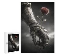 Puzzles for Teenagers 1000 PCS Gothic Armor Holding Rose Puzzle For Teenagers Analysis And Logic Difficult And Challenge Great Gift for Gaming 1000 PCS