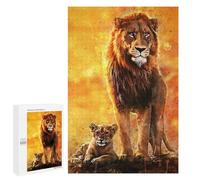 Puzzles for Teenagers 1000 PCS Icon Family Lion Jigsaws for Adults Puzzle Pattern Assembly Challenging To Complete Family Fun & Game Night 1000 PCS