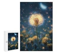 Puzzles for Teenagers 1000 PCS Magical Dandelion Night Sky -2 Puzzles for Teenagers Difficult Challenge Train Your Brain And Hands Brainteaser Family Games 1000 PCS