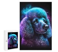 Puzzles for Teenagers 1000 PCS Neon Poodle Galaxy Art Print Jigsaws for Adults Puzzle Pattern Assembly Challenging To Complete Family Fun & Game Night 1000 PCS