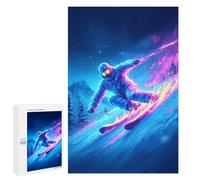 Puzzles for Teenagers 1000 PCS Neon Ski Night Adventure Jigsaw for Teenagers Enhance Memory Challenging To Complete Challenging Game Toys 1000 PCS