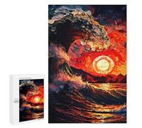 Puzzles for Teenagers 1000 PCS Oceans of Fire Jigsaws for Adults Puzzle Pattern Assembly Challenging To Complete Family Fun & Game Night 1000 PCS