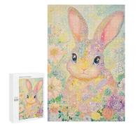 Puzzles for Teenagers 1000 PCS Pastel Bunny Garden Art Print Jigsaws for Adults Puzzle For Family Fun Help The Brain Exercise Great Gift for Gaming 1000 PCS